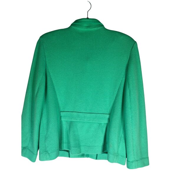 Talbots Womens Textured Green Button-Up Jacket With Pockets Size PL - Picture 3 of 14